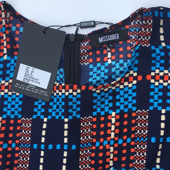 MISSGUIDED CHECKERED SHORT SLEEVED DRESS - Picture 5 of 8